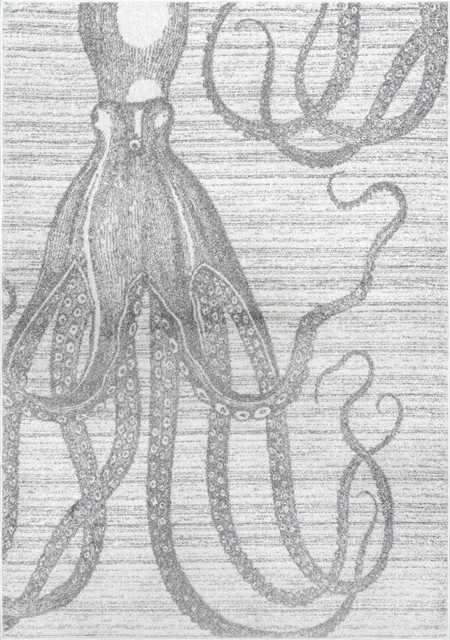 Novelty Octopus, Silver, 6'7"x9'