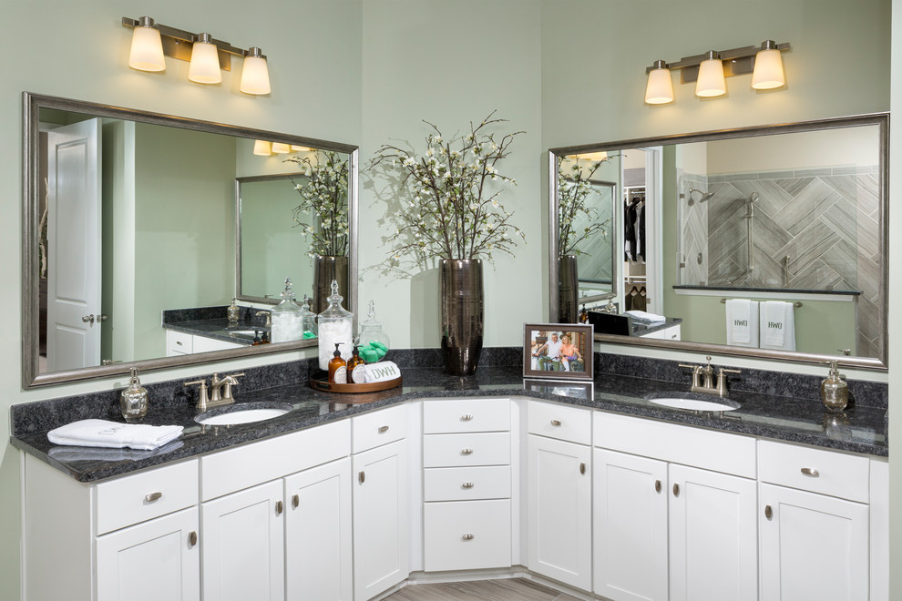 Inspiration for a transitional home design remodel in Charlotte