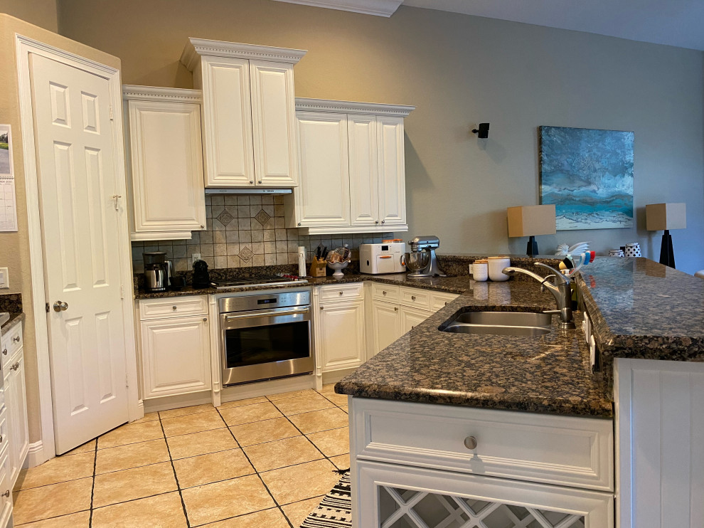 Bar height or counter height peninsula