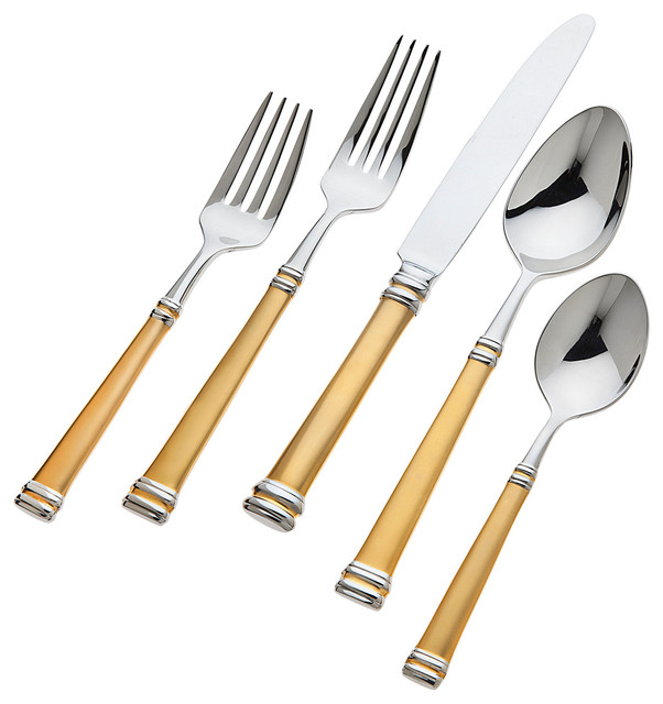 Ricci Argentieri Royal Bramasole Gold 20Piece Set Contemporary