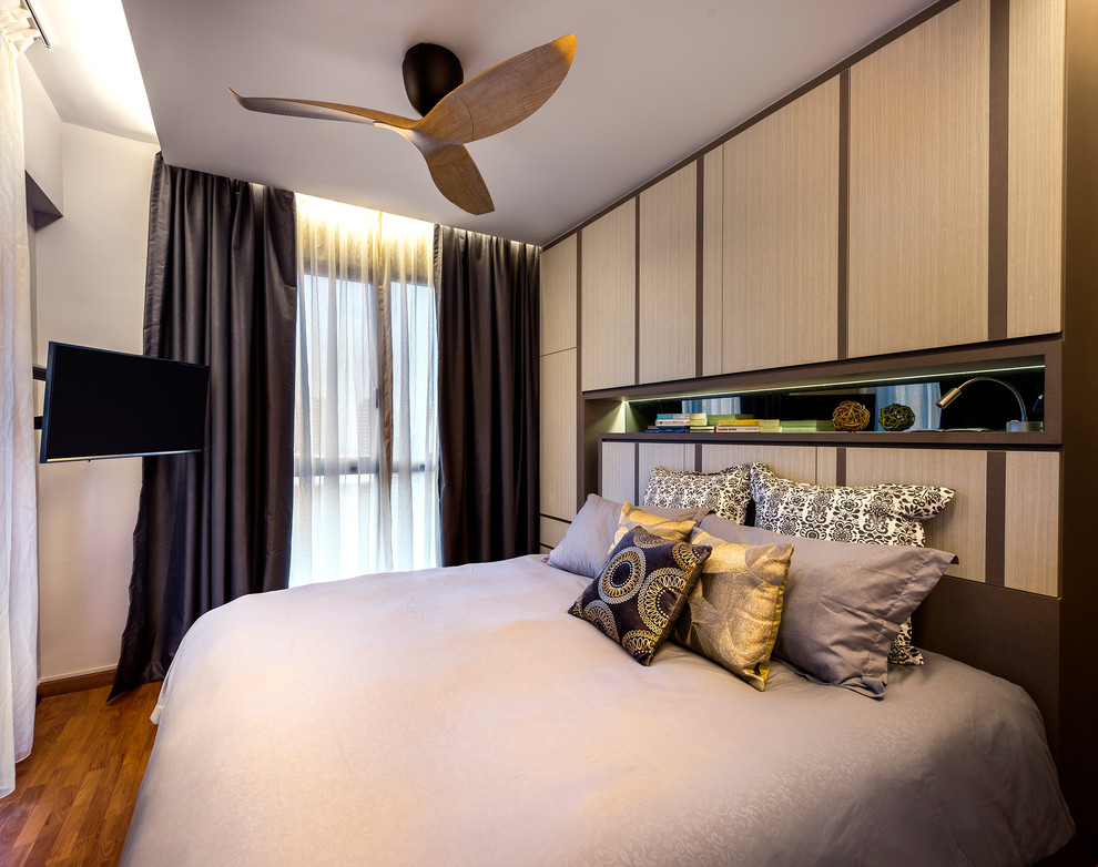 Contemporary bedroom in Singapore.
