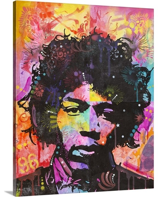 Jimi Hendrix VI Wrapped Canvas Art Print - Contemporary - Prints And  Posters - by Great Big Canvas | Houzz