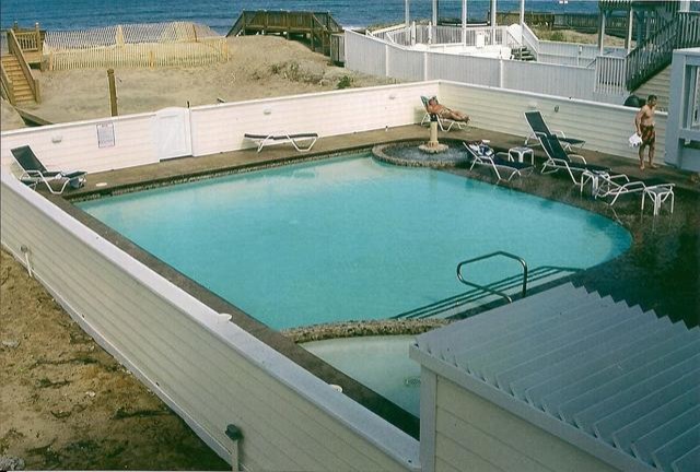 Pool - backyard concrete paver and rectangular lap pool idea