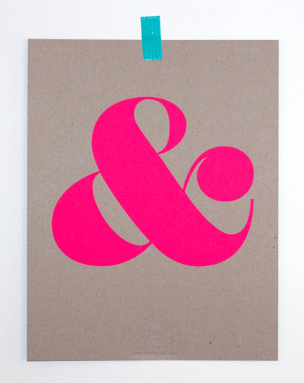 Ampersand Screen Print, Neon Pink by Ampersand Shop