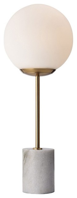Lova Marble Table Lamp, White