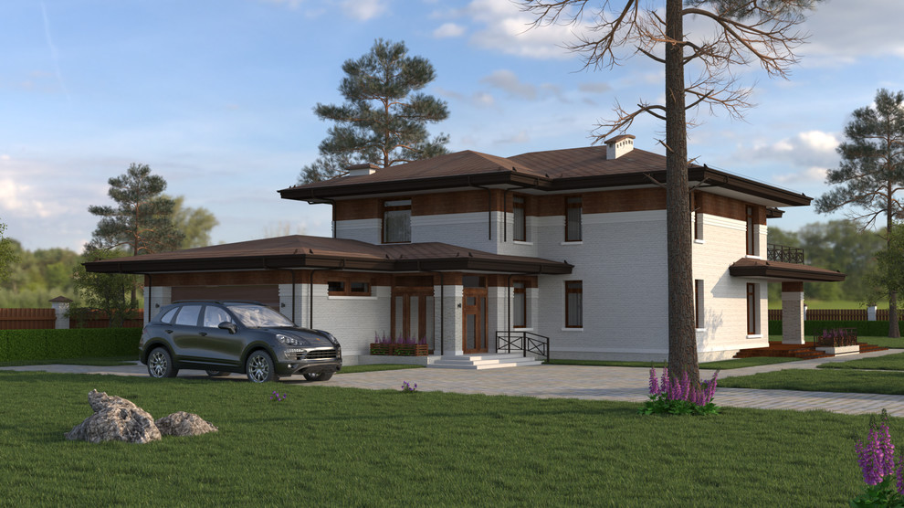 Индивидуальный жилой дом в стиле Френка Ллойда Райта