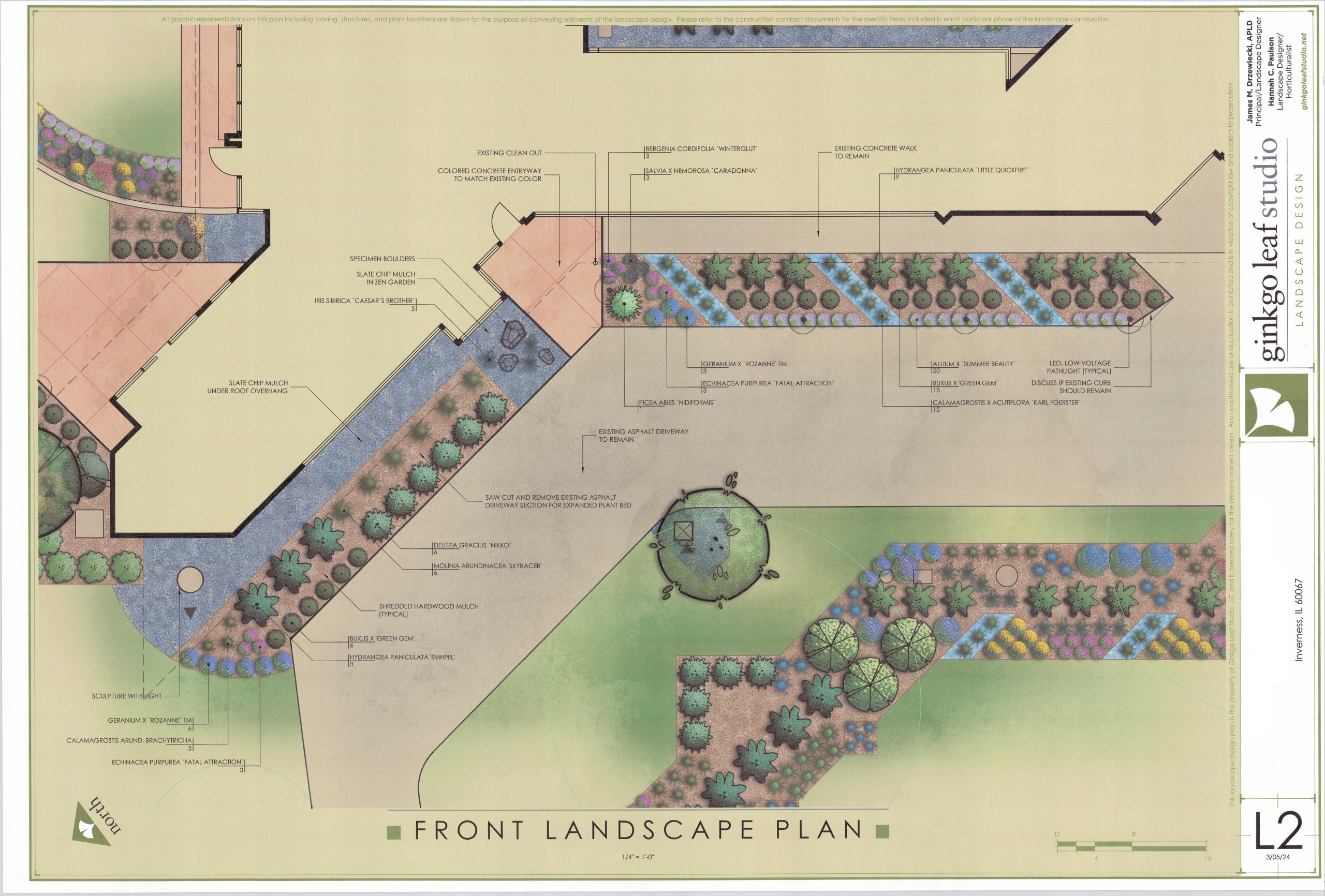 Mid-Century Modern Landscape Makeover - Inverness, IL