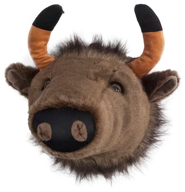 Buffalo Stuffed Trophy Head, Large