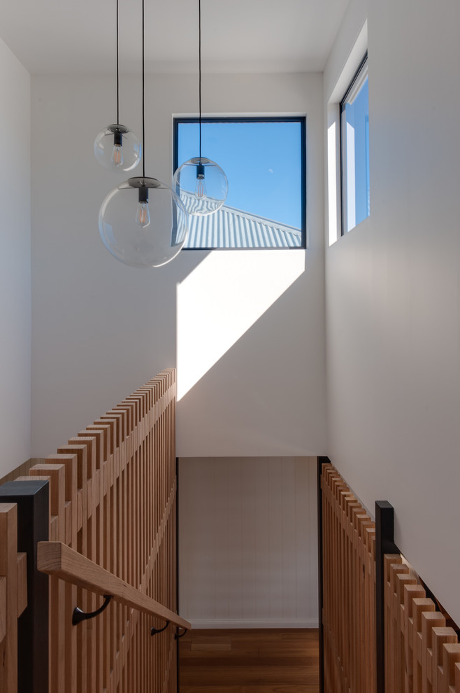 This is an example of a mid-sized contemporary staircase in Brisbane.