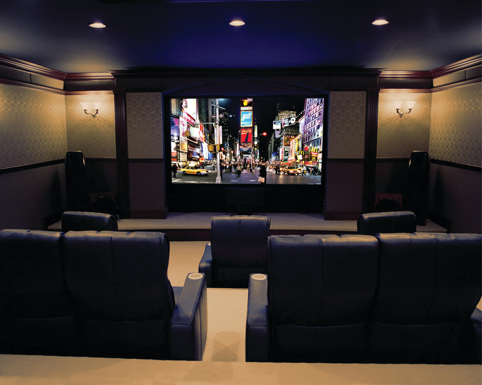 Modern home theatre in New York.