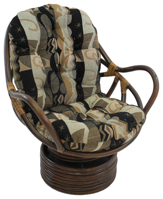 48 X24 Jacquard Chenille Swivel Rocker Cushion Contemporary