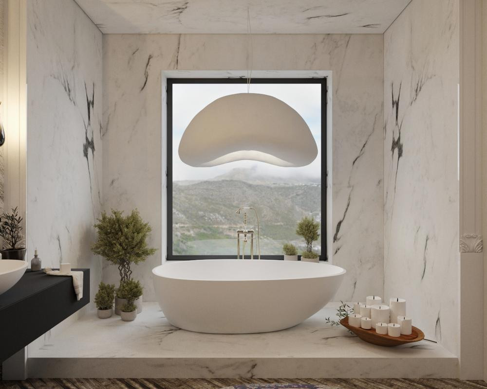 Мастер ванная в доме с шикарным видом