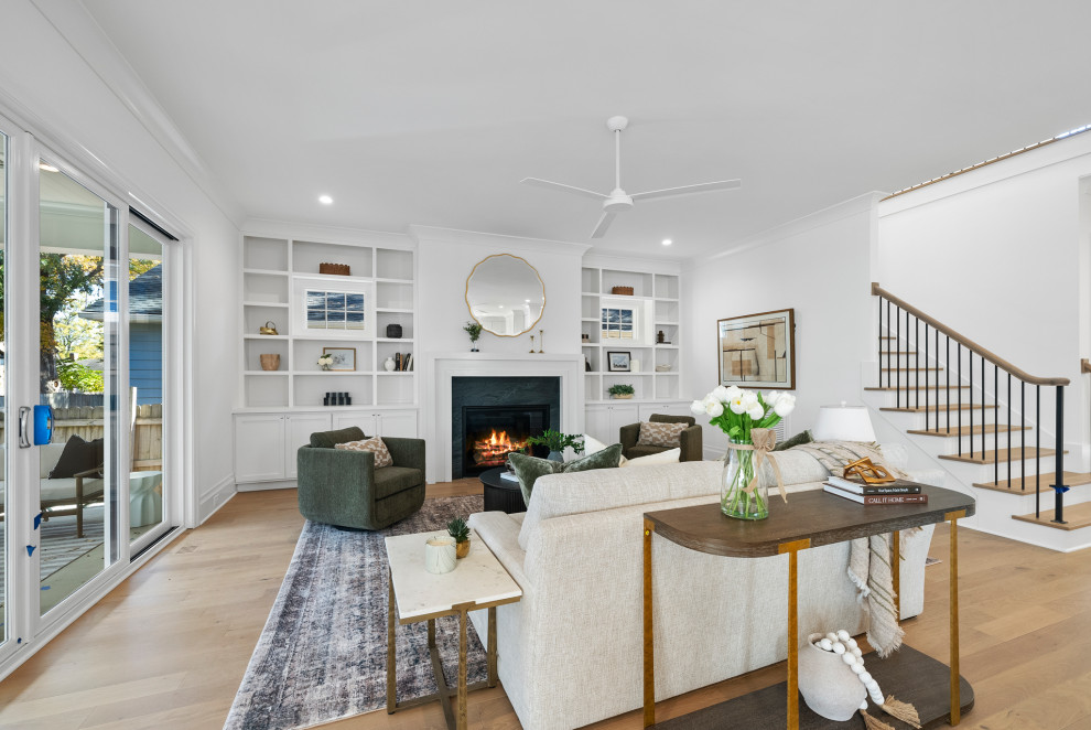 Bedford Residence - Transitional - Living Room - Raleigh - by DJF ...