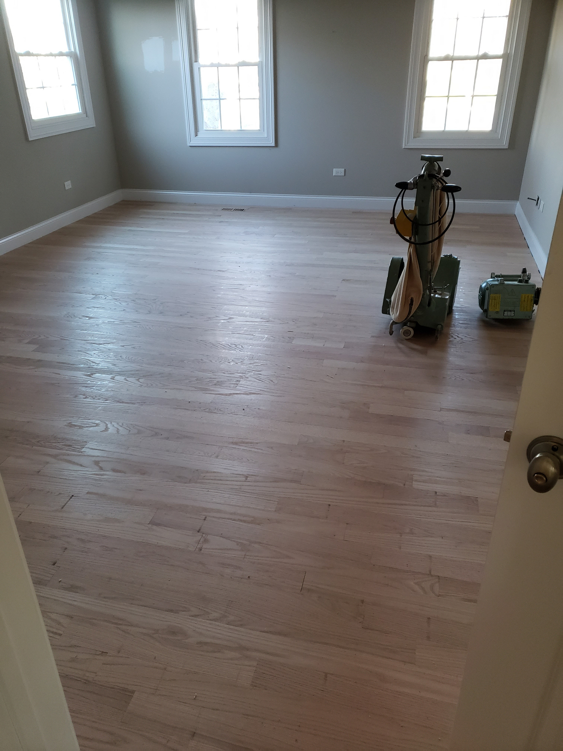 Libertyville , new 3 and 1/4 red oak , Jacobean stain Bona Mega One matte finis