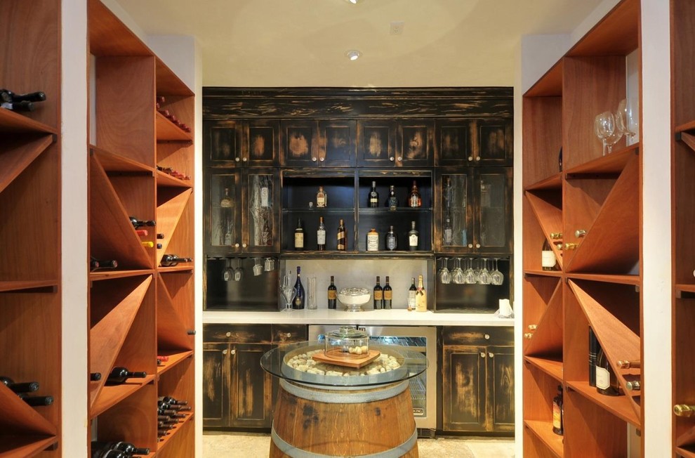 Inspiration for an asian wine cellar in Charlotte.