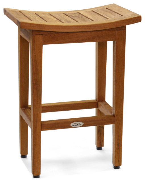 The Original 24" Tall Maluku™ Teak Counter Stool Transitional