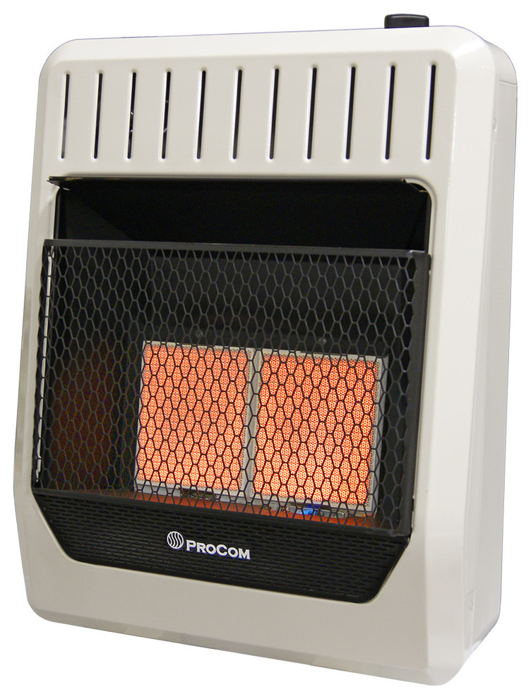 Ventless Propane Gas Wall Heater, 18,000 BTU Contemporary Space