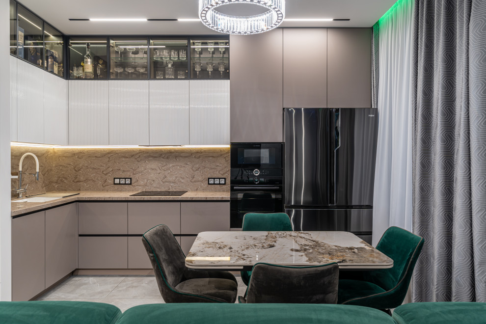 Дизайнерский интерьер московской квартиры 64 м2 ""