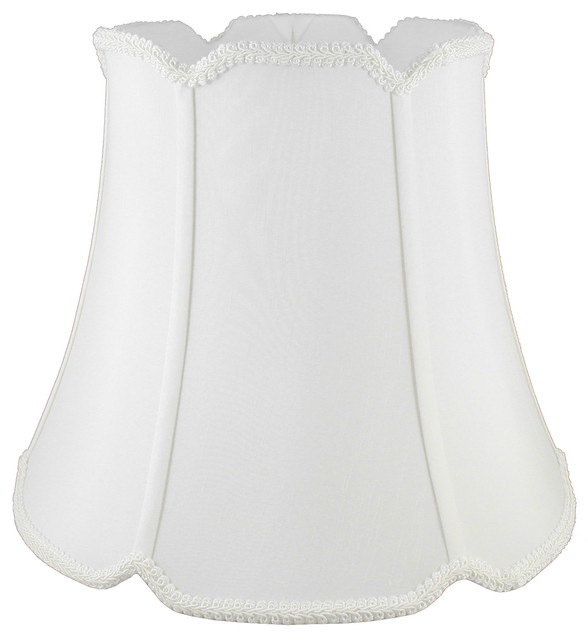 Humboldt VNotch Faux Silk Lampshade With Harp Fitter, 20"x13"x18" Traditional Lamp Shades