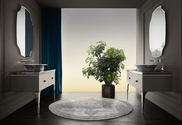 Exemple d'une salle de bain principale chic de taille moyenne avec meuble simple vasque et meuble-lavabo suspendu.