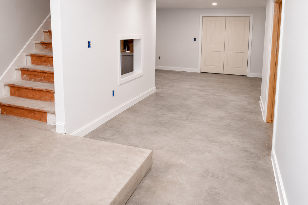 Ann Arbor - Finished Basement, Bar, Bathroom, Stone Fireplace & Custom Dry Sauna