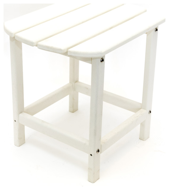 Corona 18" Recycled Plastic Side Table Beach Style Outdoor Side