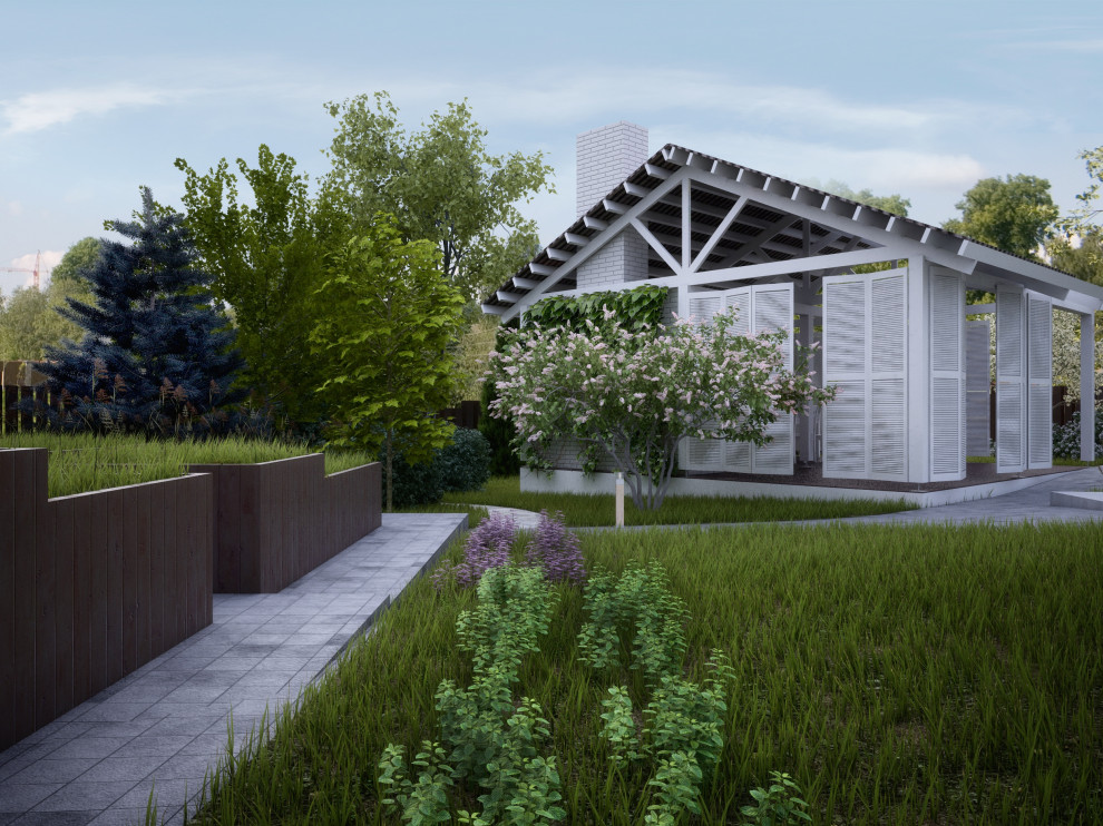 Ландшафтная архитектура участка частного дома в Красноярске