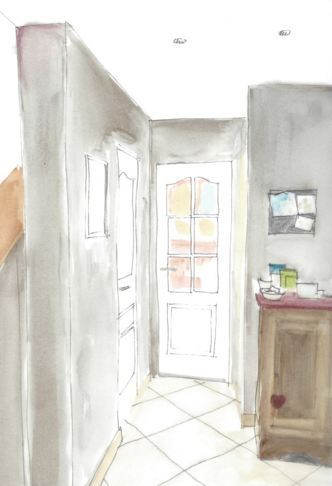 Dégagement mur gris