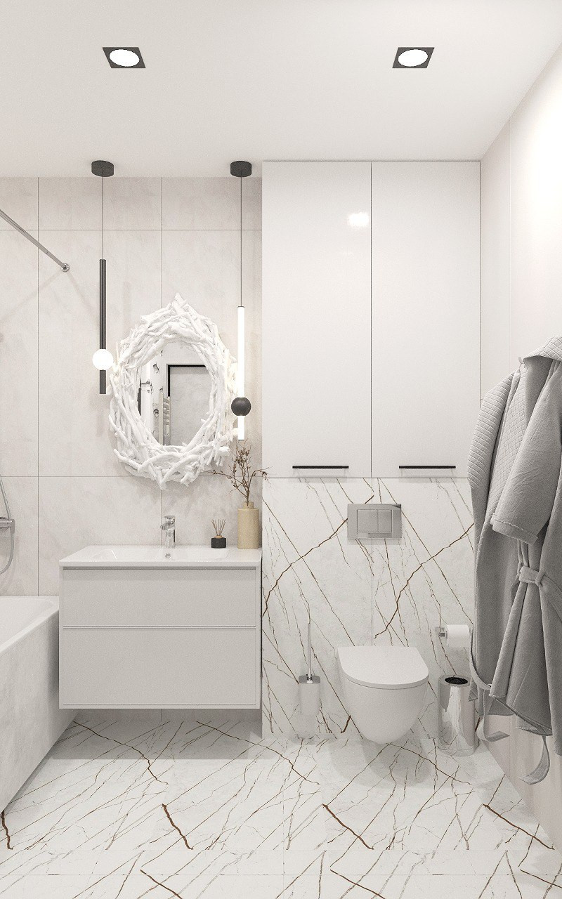 Ванная в квартире художника