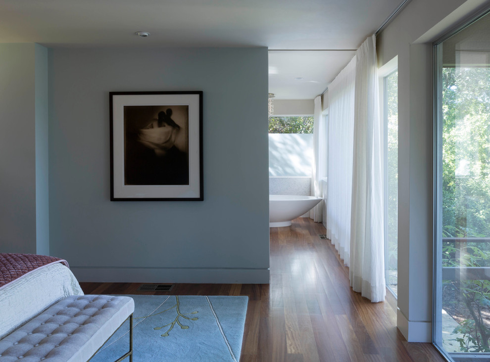 Inspiration for a contemporary hallway remodel in Austin