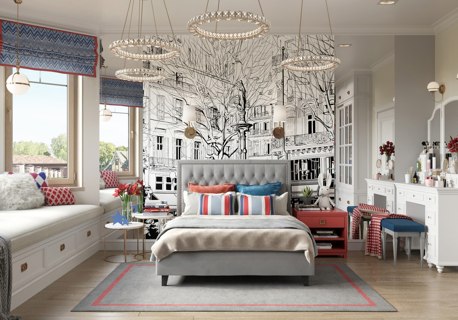 Элегантная спальня для молодой девушки