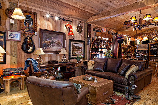 Santa Fe Ranch Western Furniture Store - Rustic - Living Room - Orlando