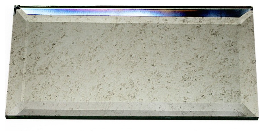 Mirror 3 X6 Beveled Glass Subway Tile French Gray