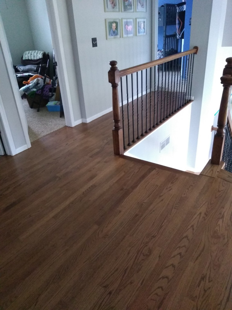 Staircase renovation with flooring