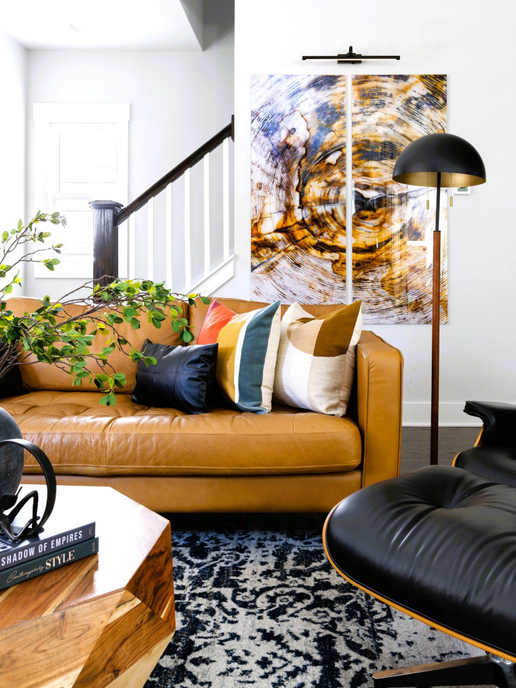 Eclectic Midcentury Living Room & Dining Area – Hillsborough, NC