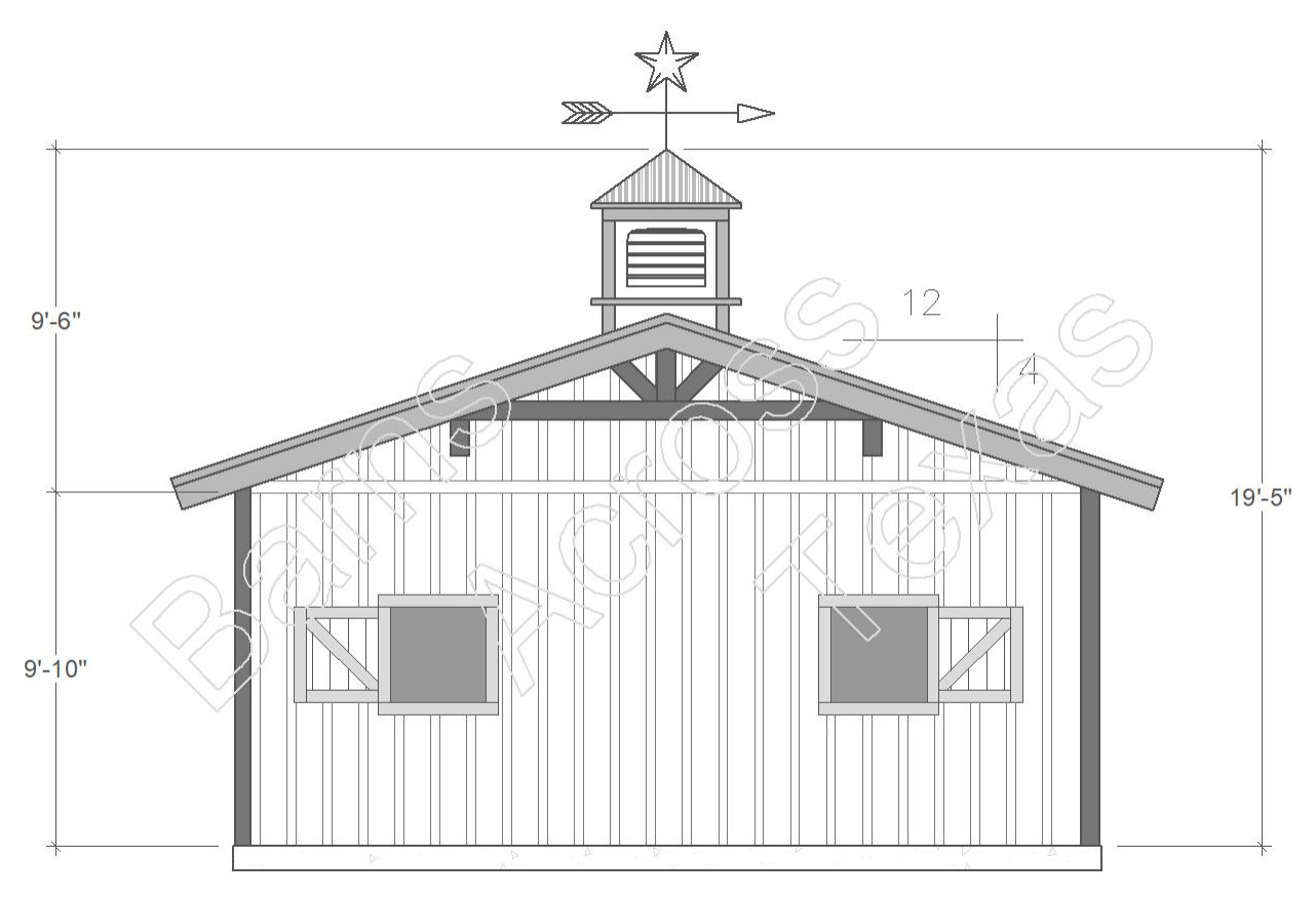 2 Stall Horse Barn