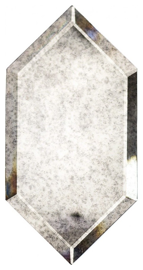 Hexagon 4 X8 Glass Field Tile French Gray