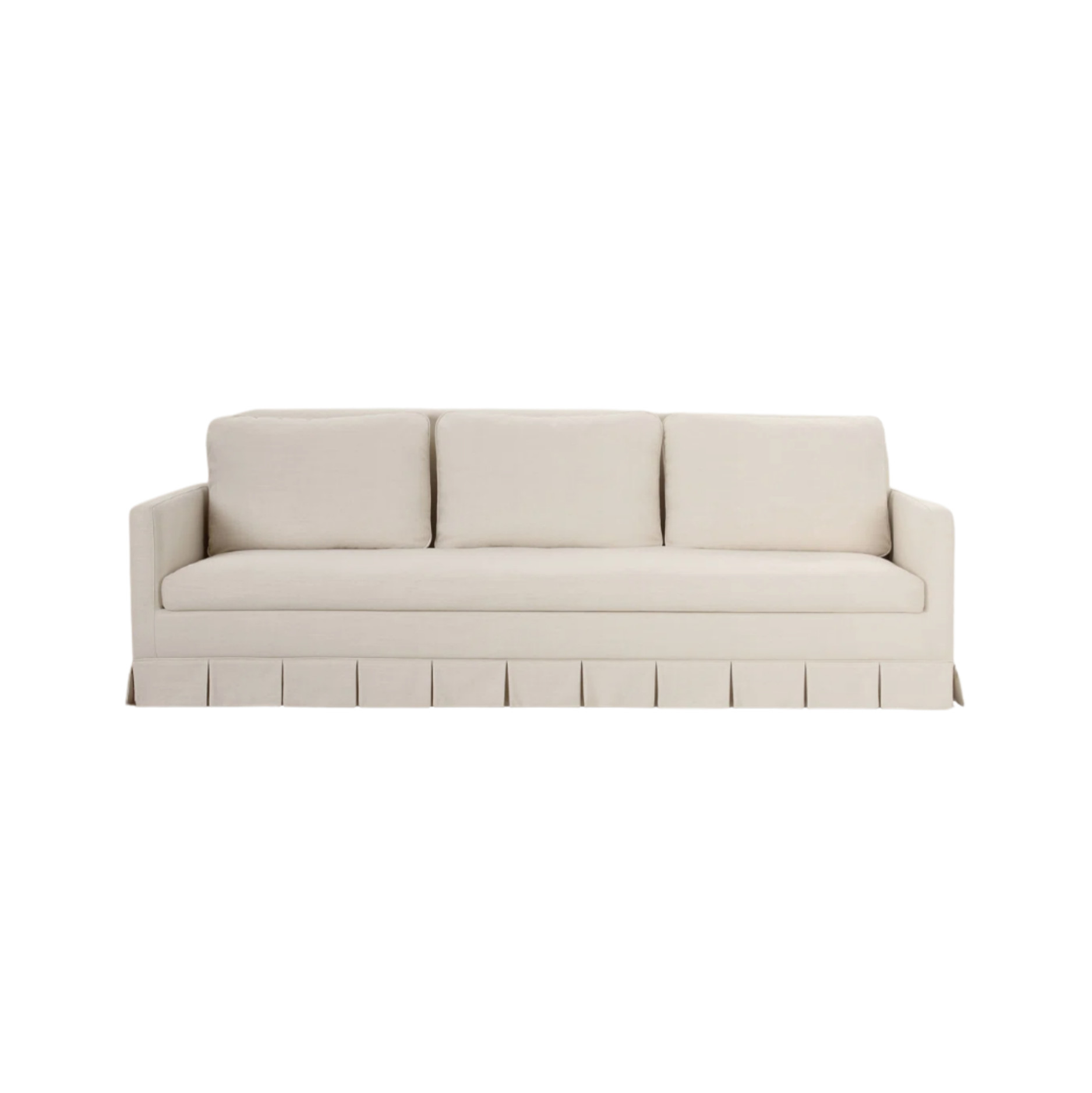 Retailer: Joss & Main | Moe's Pellicano 98" Skirted Bench Sofa | Hospitality Approved | Performance Fabric