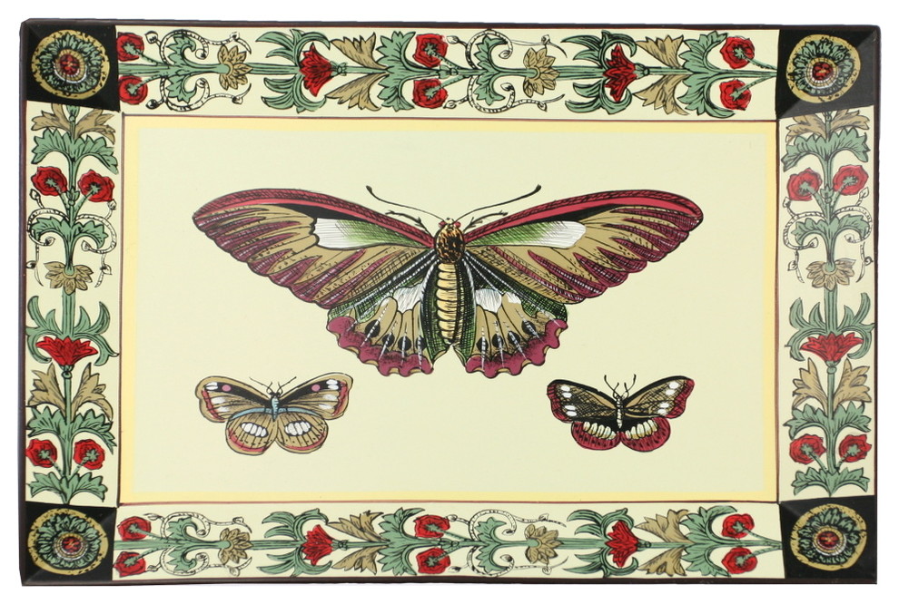 Set of 2 Porcelain Plates, White Whimsical Dragonflies