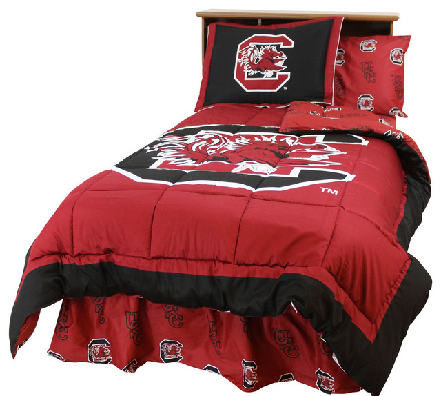 College Covers South Carolina Gamecocks Bed in a Bag Full with Team Colored Sheets