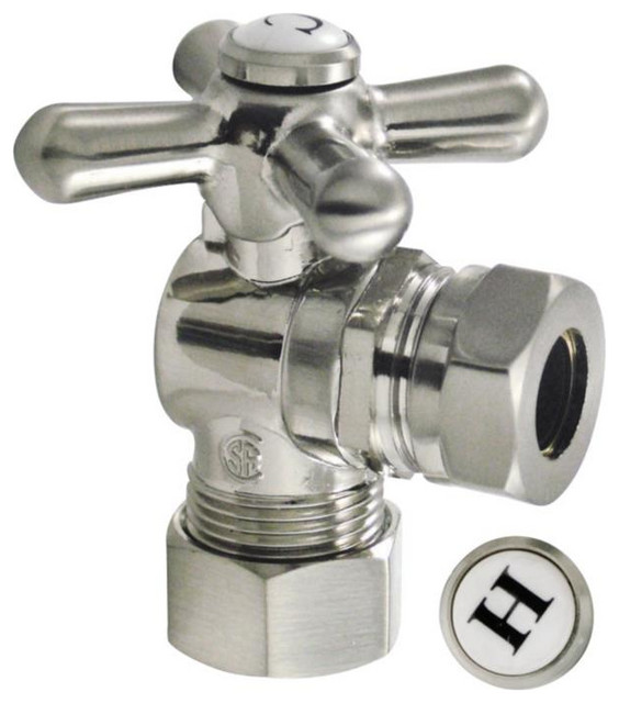 Kingston Brass 1/2" OD Compression Angle Shutoff Valve, CC54308X