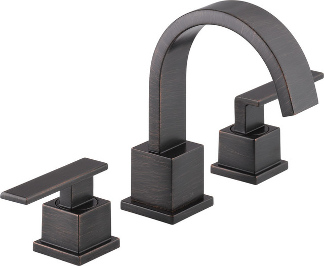 Delta Vero Two Handle Widespread Bathroom Faucet, Venetian Bronze, 3553LF-RB