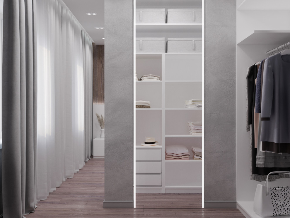 Спальня с гардеробной в загородном доме. Кемеровская обл.