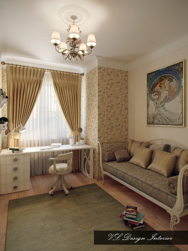 Дизайн проект детской "Вспоминая Альфонса Муху"