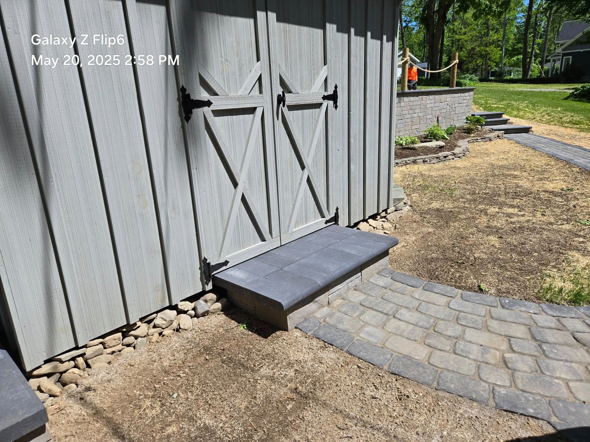 DeWittville Retaining wall & parking