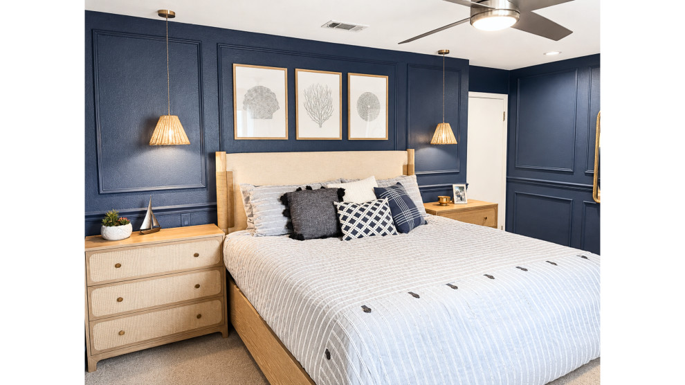 Nautical Lakehouse Master Bedroom