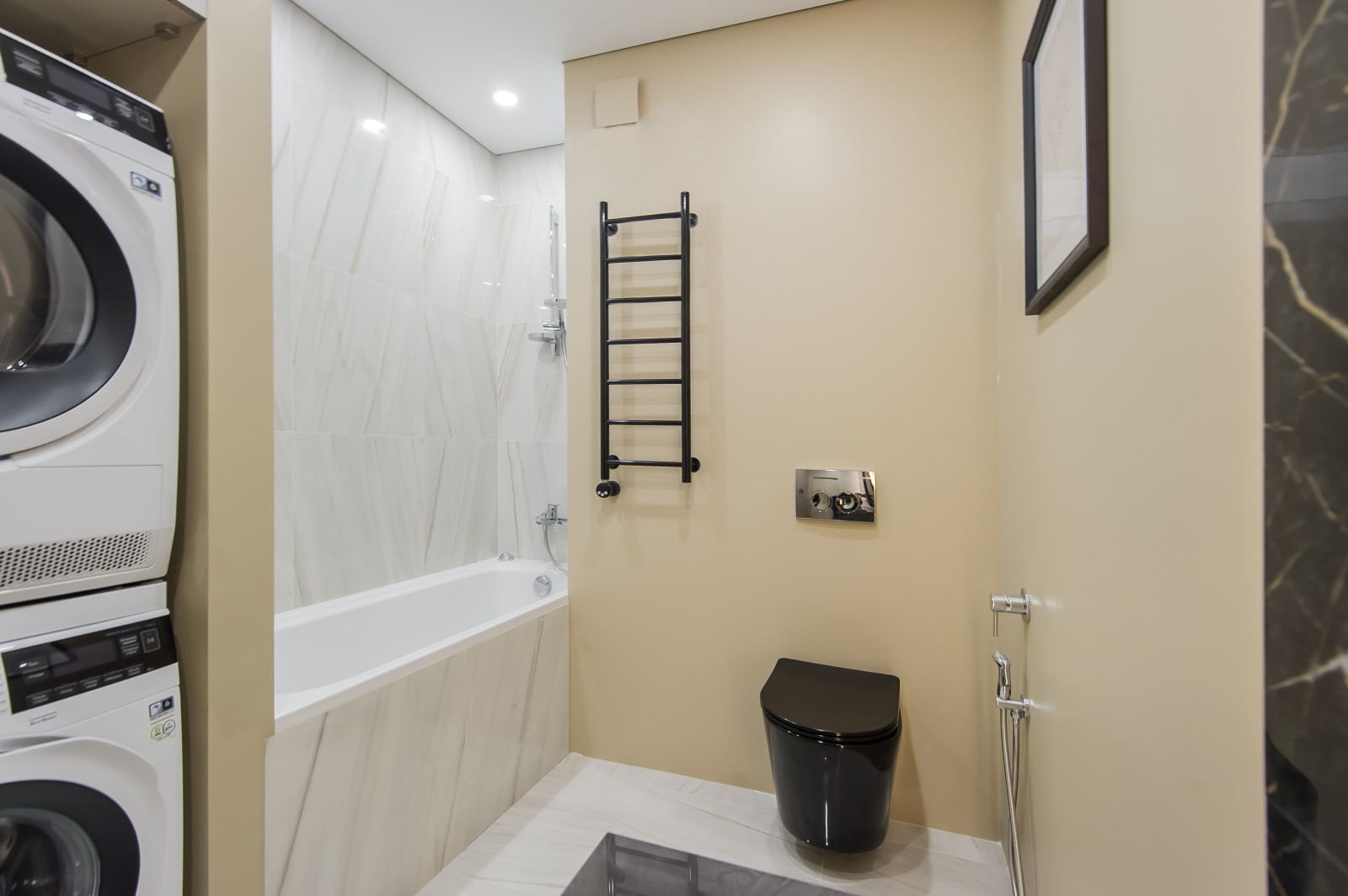 Квартира в современном стиле с зелёной спальней