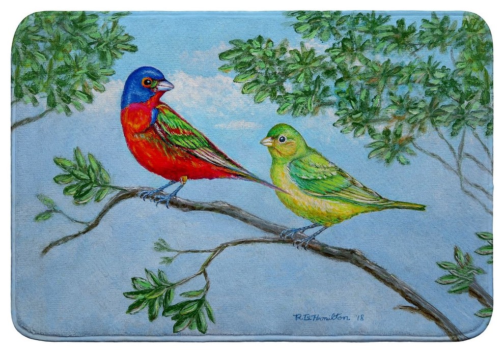 Pair of Buntings Bath Mat 24x36 Contemporary Bath Mats by Betsy