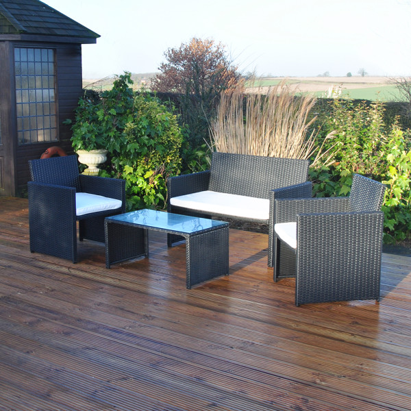 Capri Rattan 4 Seater Garden Furniture Set