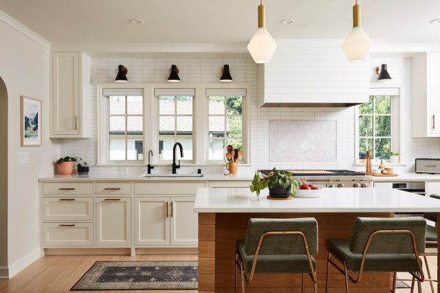 Kitchen of the Week: Creamy White and Wood in a Sunny Addition